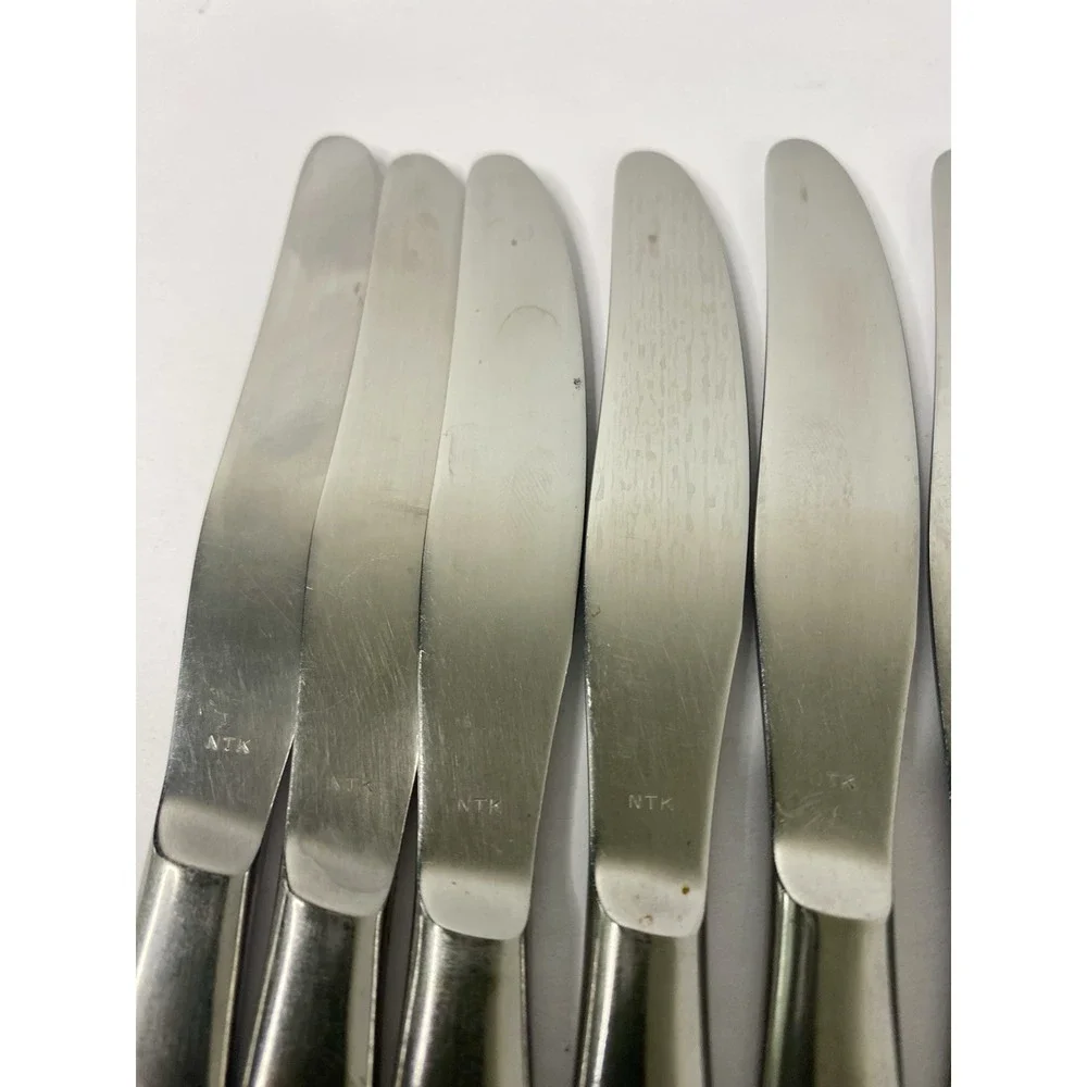 Noritake Fantasy Flat Handle Butter Spread Stainless Lot Of 7 6 7/8